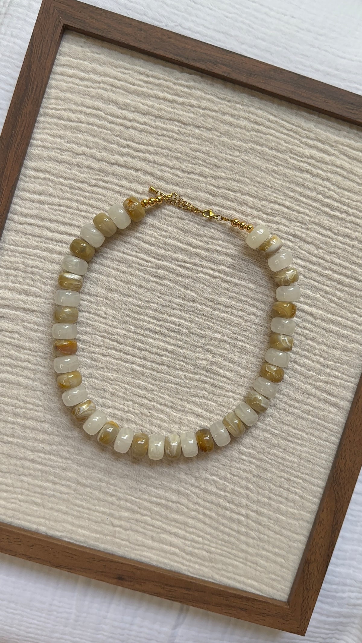 Collier Louise sable et coton