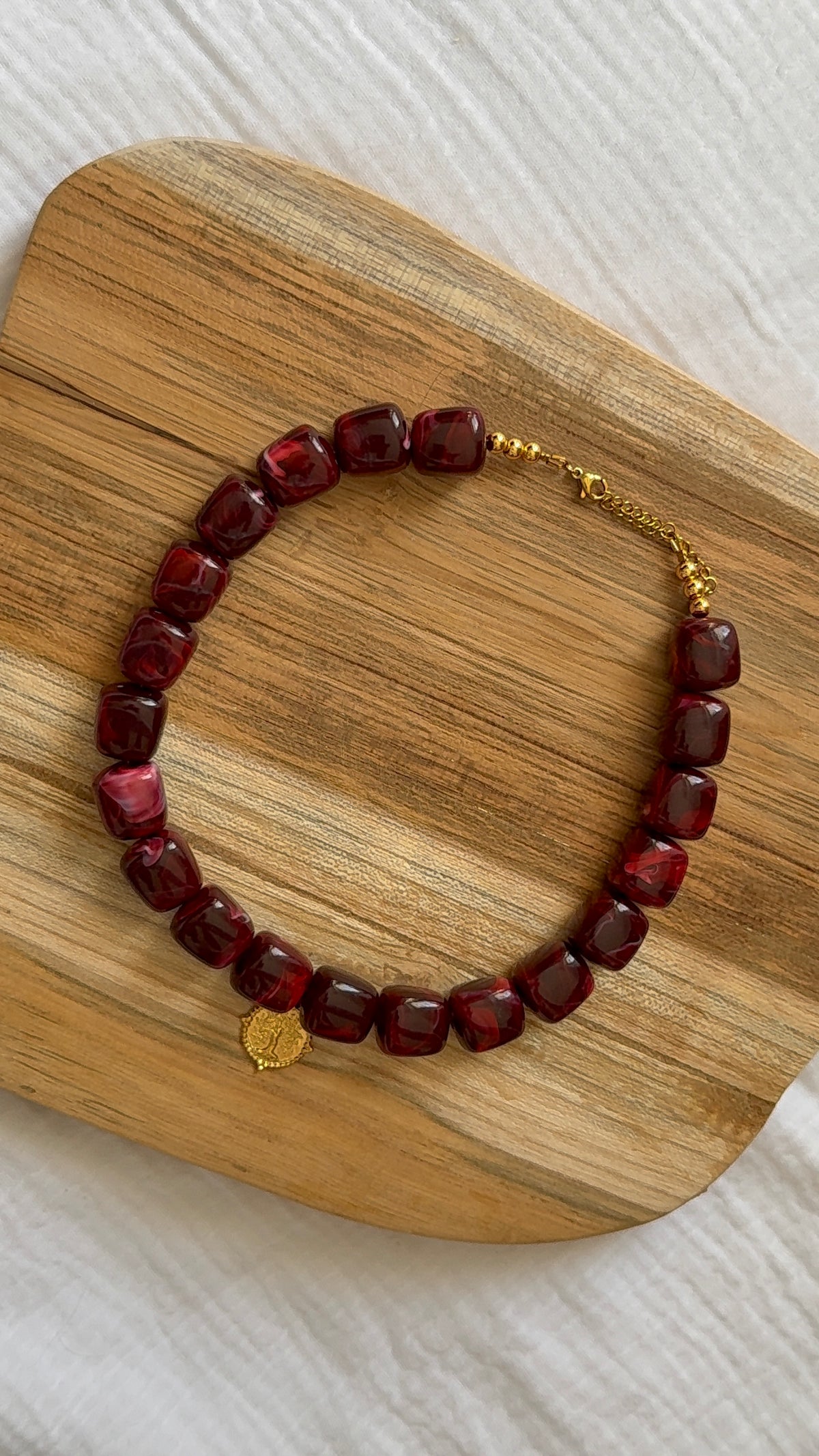 Collier Maé cerise