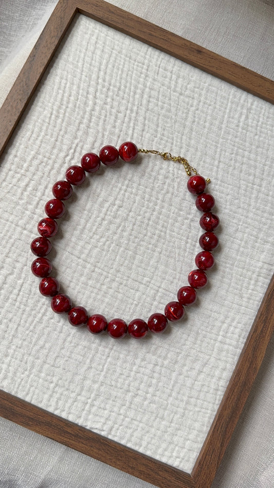 Collier Chouchou cerise