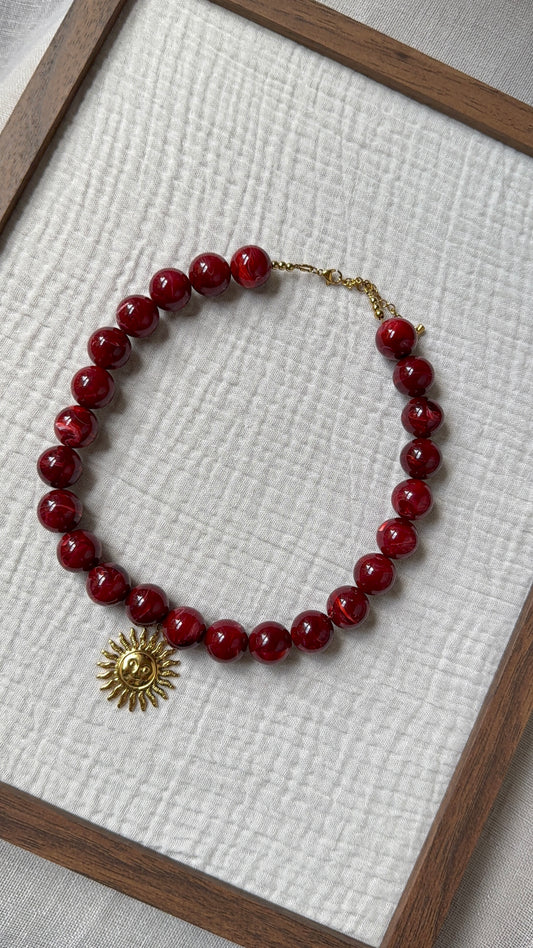 Collier Chouchou cerise