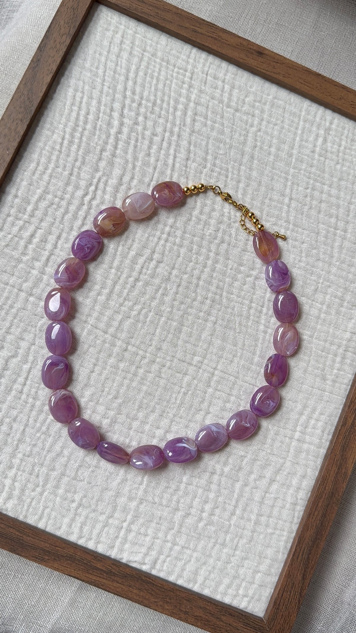 Collier Amande lila