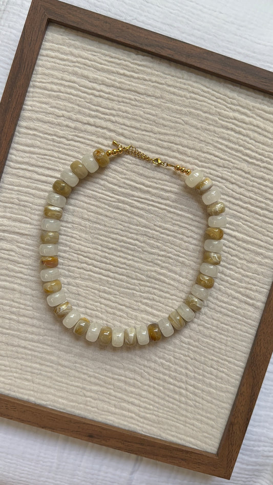 Collier Louise sable et coton