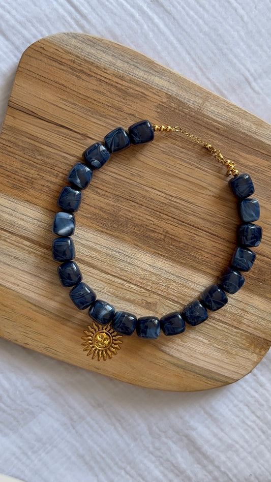 Collier Maé bleu