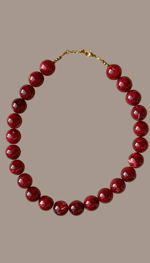 Collier Chouchou cerise