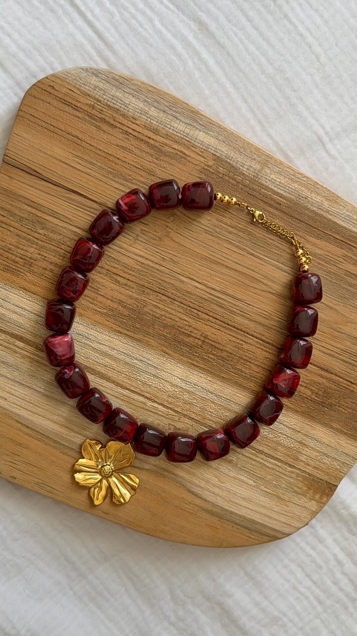 Collier Maé cerise
