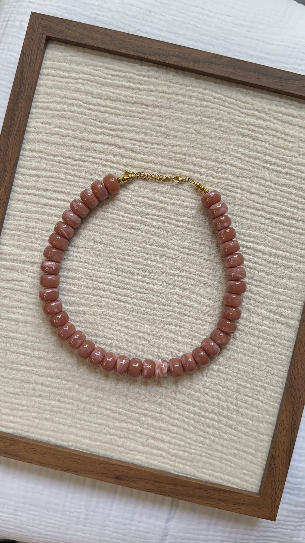 Collier Louise rose poudré