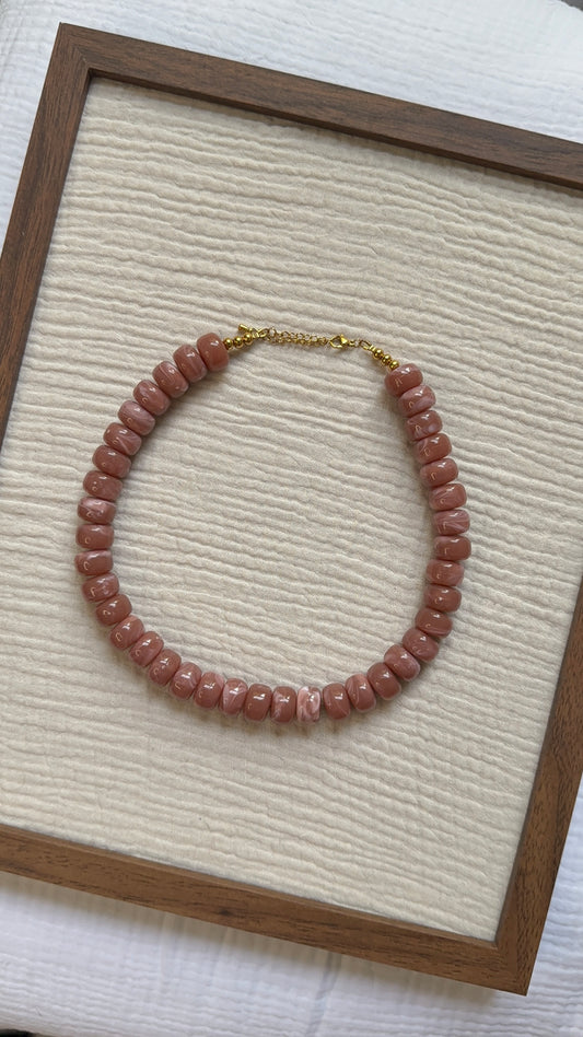 Collier Louise rose poudré