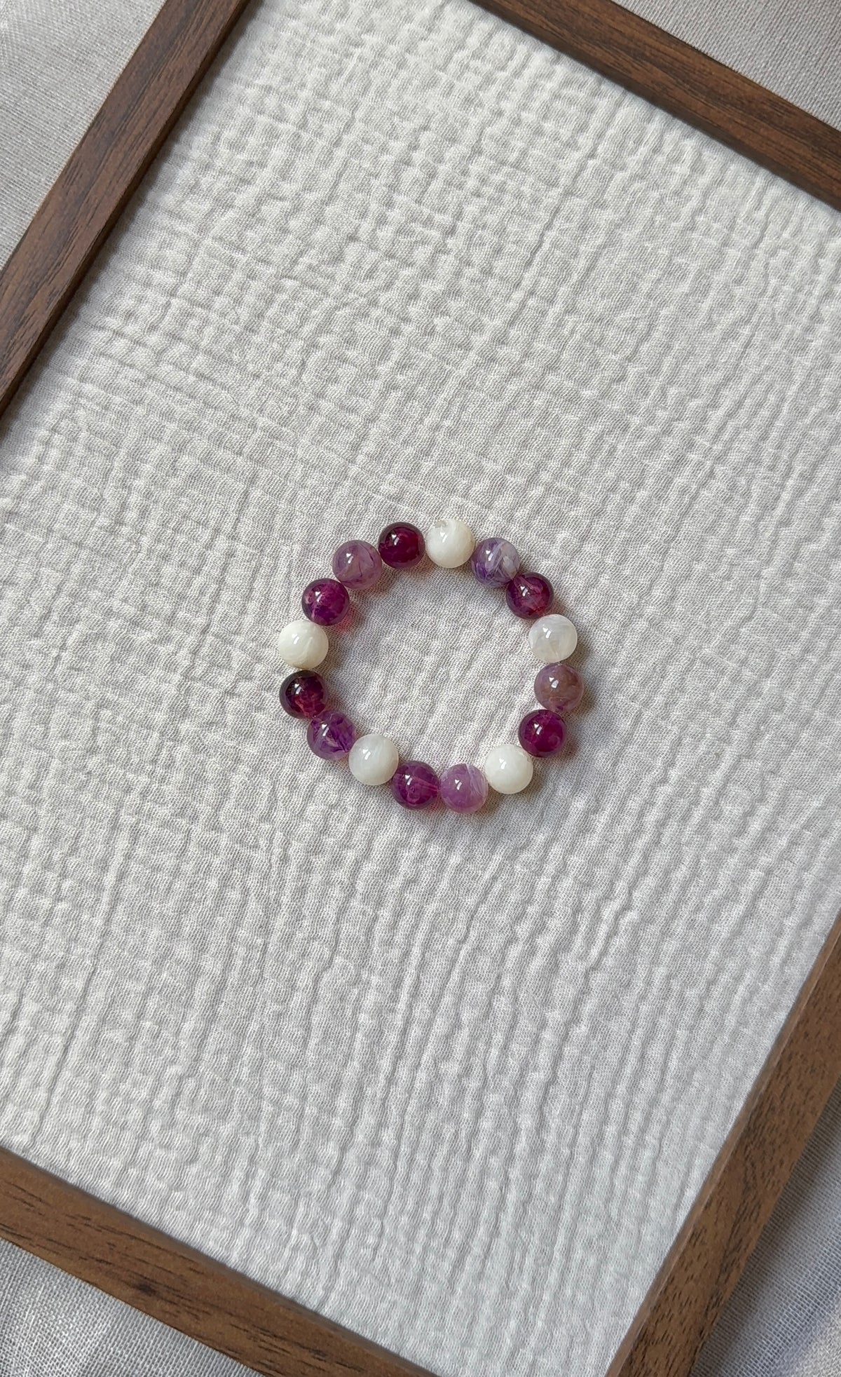 Bracelet mini Chouchou lila et coton