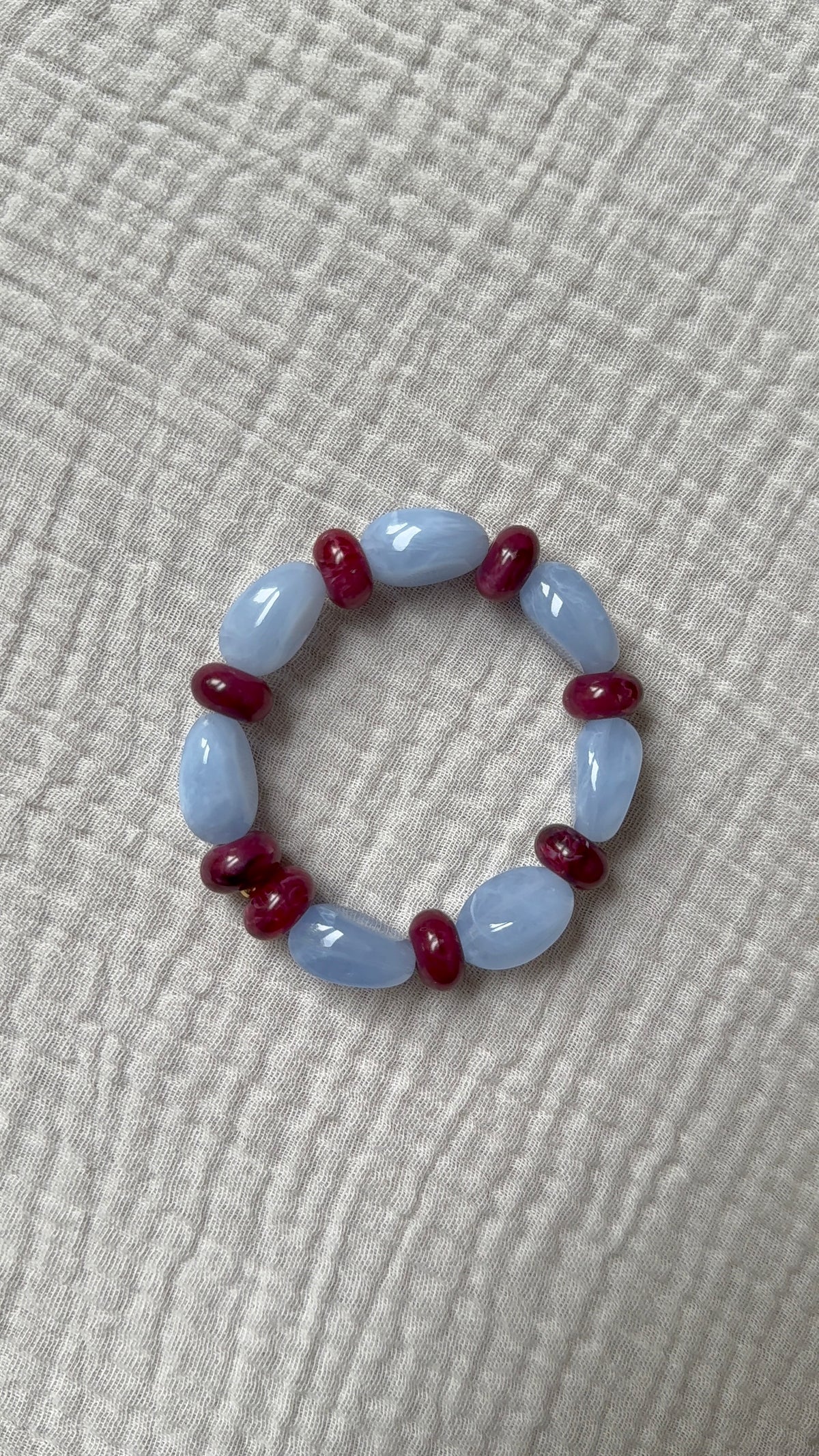 Bracelet Amande bleu et grenade