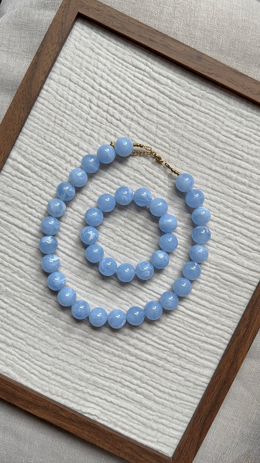 Parure Chouchou bleu