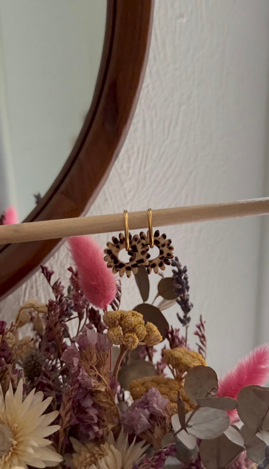 Boucles créoles léopard